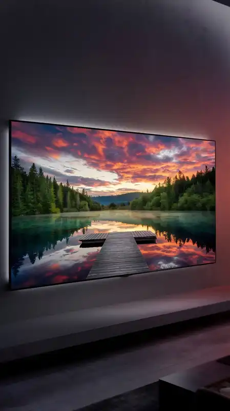 Stadyum görüntüsü gösteren televizyon