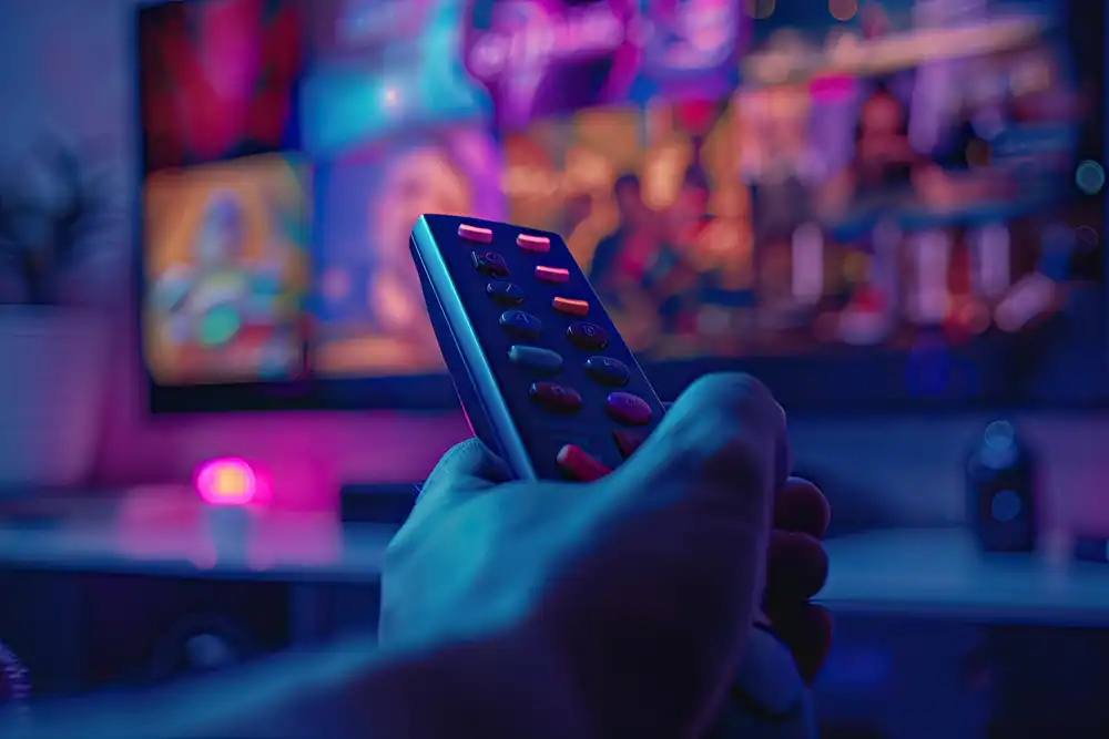 Televizyona doğru tutulan uzaktan kumanda