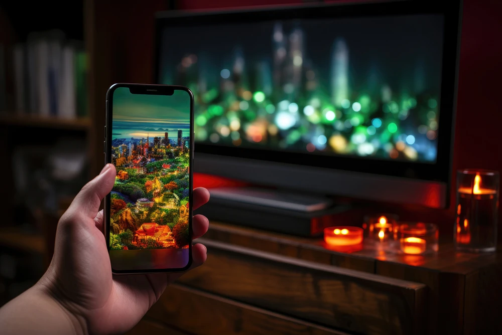 Telefon ve televizyon ekranında içerik